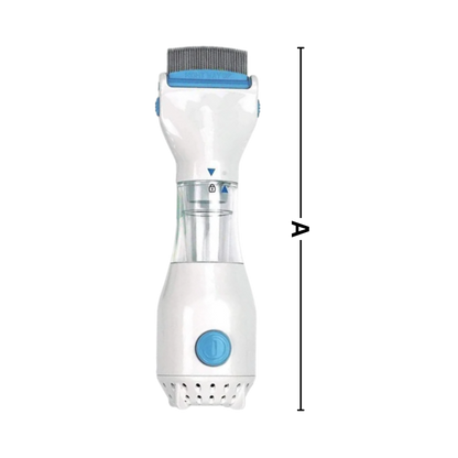 Battery Powered Lice Comb with Rounded Teeth and Removable Filter