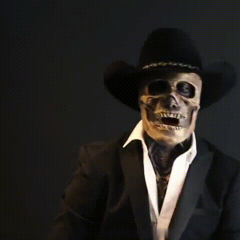Realistic Skeleton Face Mask with Matching Hat for Halloween Costumes