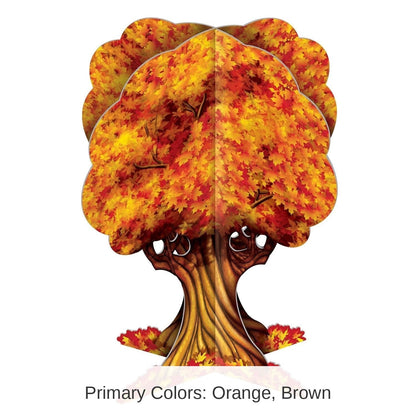 Fall Tree Centerpieces 12-Inch with Orange and Brown Colors, 12-Pack