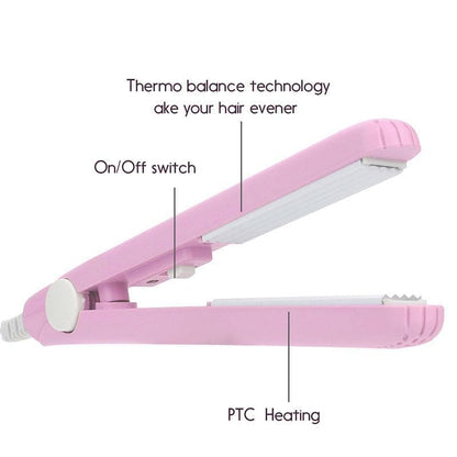 Mini Hair Straightener with Ceramic Floating Plates and 30 Second Heat Up