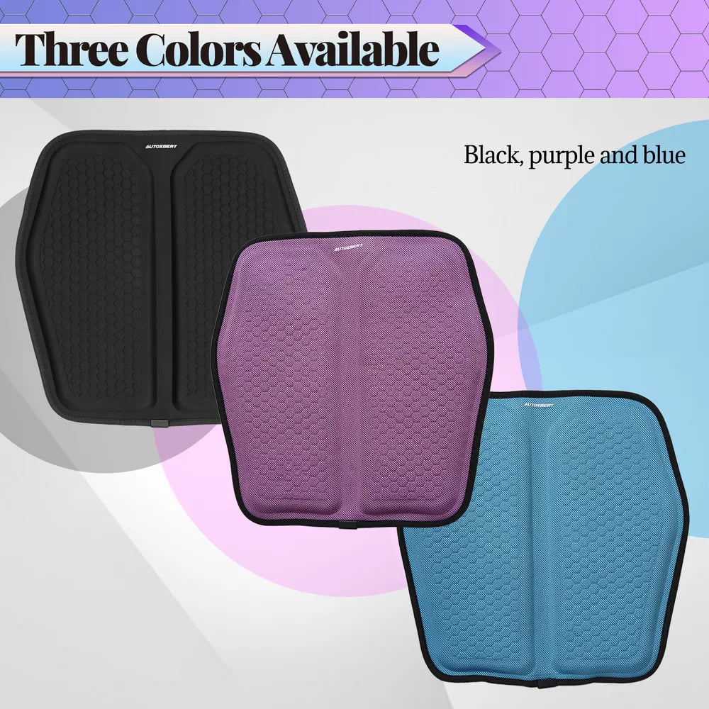 Gel Memory Foam Seat Cushion with Honeycomb Airflow and Ergonomic Support for Cars and Office Chairs