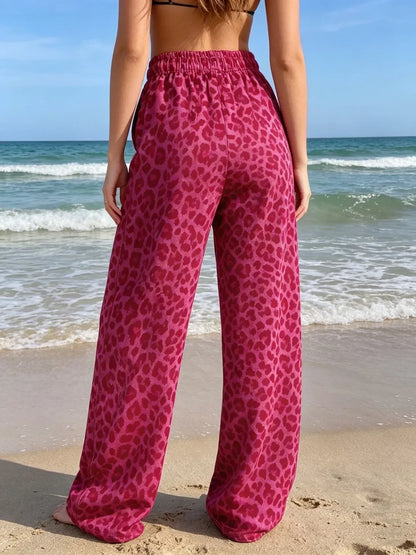 Casual Knit Leopard Print Pants - Jenny