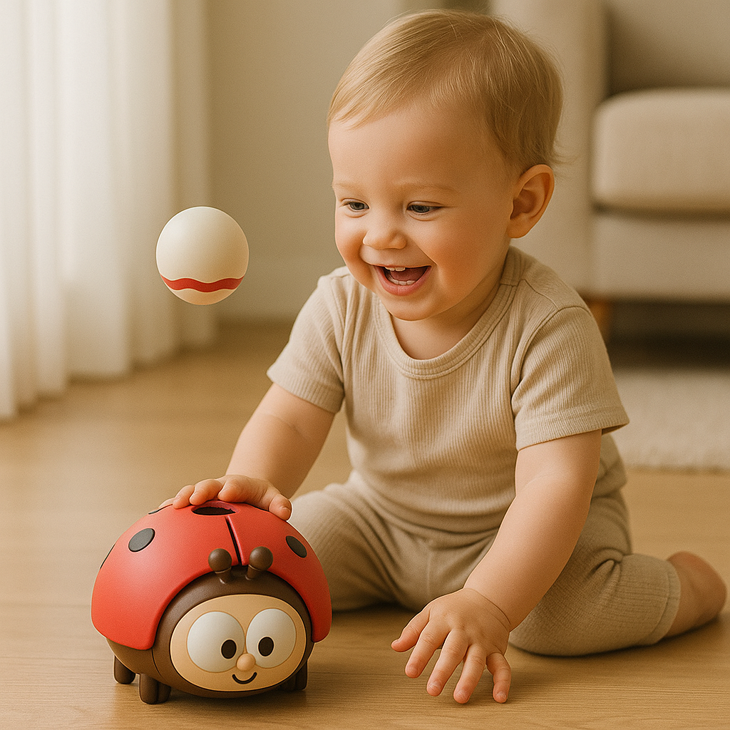 Floating Balloon Toy with Ladybug Design and Single Button Control