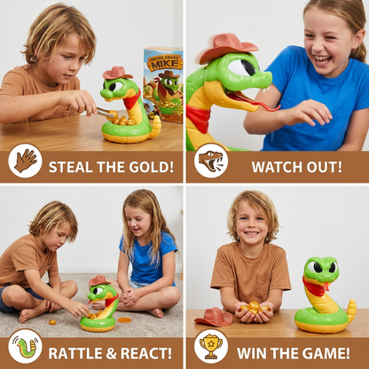 Reflex Testing Snake Toy with Pop Up Strike Action for 2-4 Players