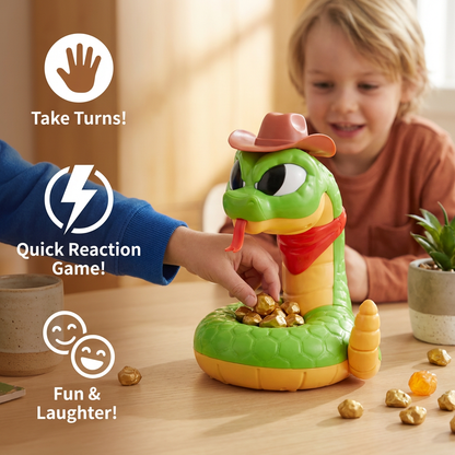 Reflex Testing Snake Toy with Pop Up Strike Action for 2-4 Players