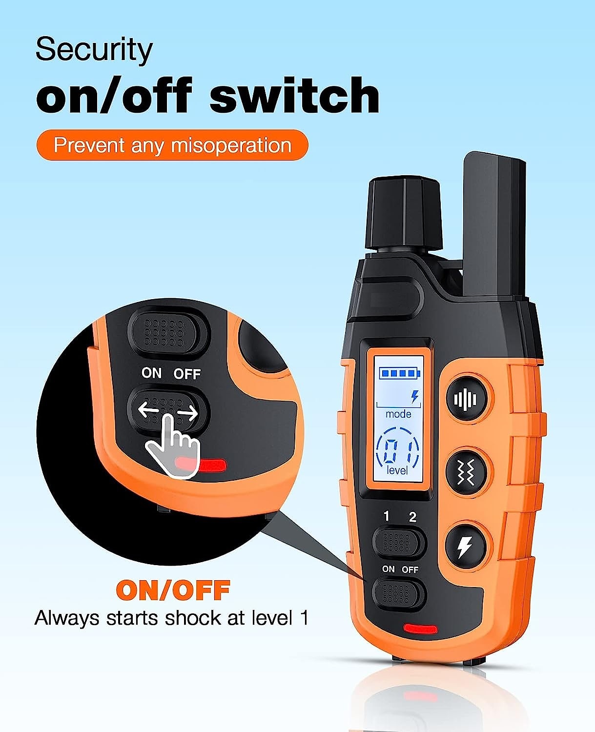 Remote Dog Training Collar with 3280ft Range and Three Training Modes, Waterproof Rechargeable