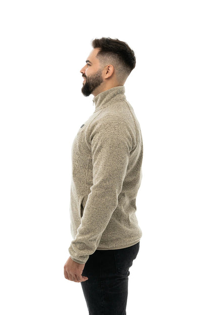 Mens Heated Fleece Jacket with Five Carbon Fiber Zones and Three Heat Levels for Outdoors