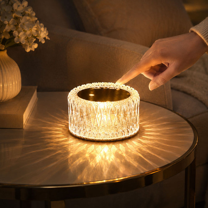 Crystal Diamond Shaped Rechargeable Mini Lamp with 3 Light Modes