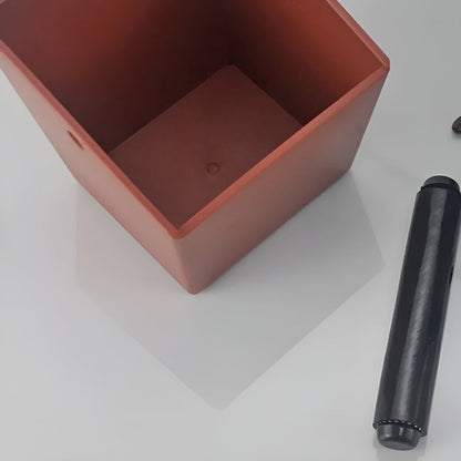 Espresso Knock Box with Rubberized Non-Slip Base and Beveled Design