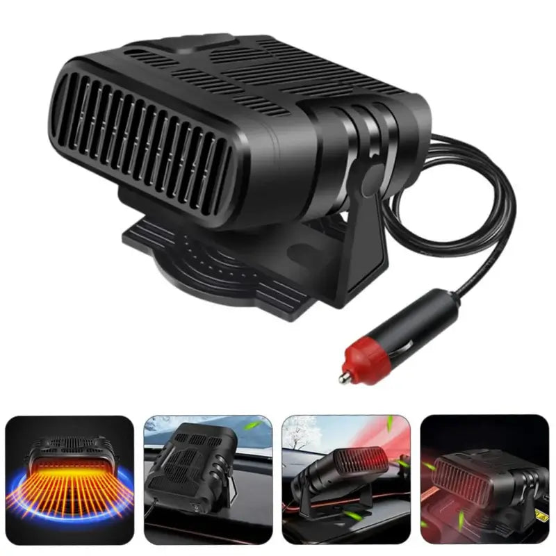 Portable Car Heater with 360 Degree Rotation and Dual Mode Fan for Defrosting