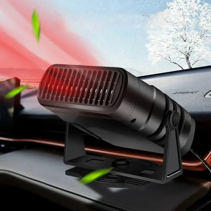 Portable Car Heater with 360 Degree Rotation and Dual Mode Fan for Defrosting