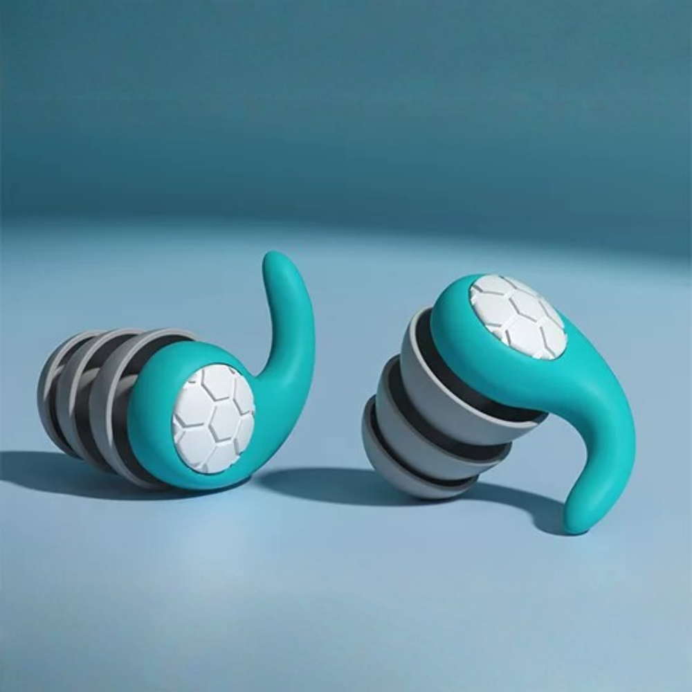 Silicone Earplugs with Adaptive Ear Fit and Sound Filtering for Sleep