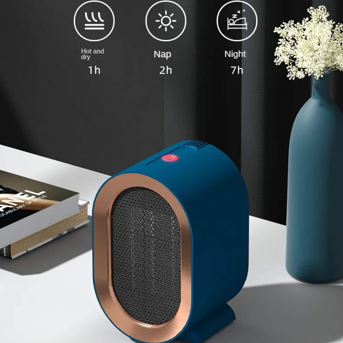 Portable Electric Heater with Programmable Timer and Anti Tilt Safety Switch