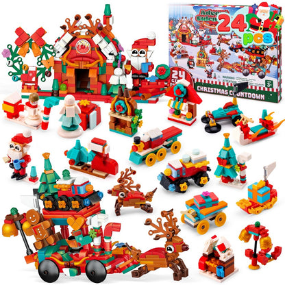 Holiday Brick Building Calendar with 24 Little Projects and Two Large Models for Play and Display