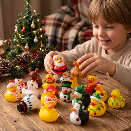 Rubber Duck Advent Calendar with 24 Floating Bath Ducks for Christmas Countdown