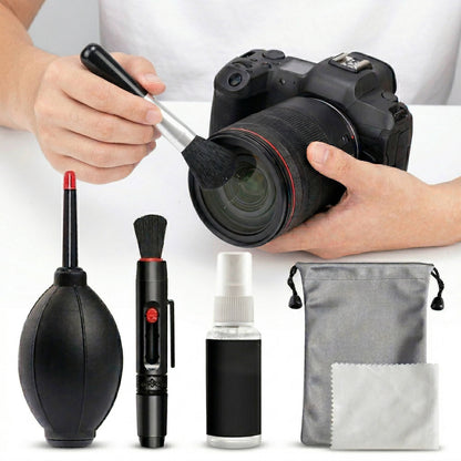 Lens Cleaning Kit with Air Blower and Double Sided Pen, 6-Tool Set