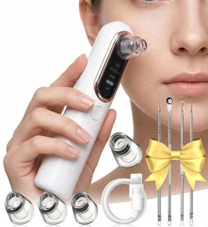 Pore Vacuum with 4 Suction Levels and LCD Display, 5 Replaceable Probe Heads
