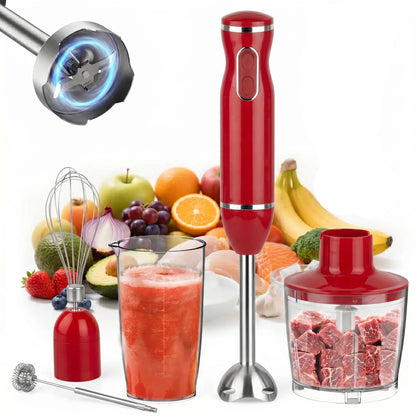 Hand Blender with Milk Frother and Chopper Bowl, 1000W 20 Speed