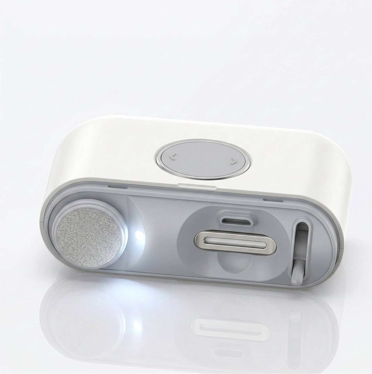 Electric Nail Clipper with Dual Edge Blade and Glass Polishing Head, Debris Capture