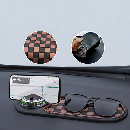 Dashboard Phone Mount with 360 Rotation and Spring Grip for All Smartphones