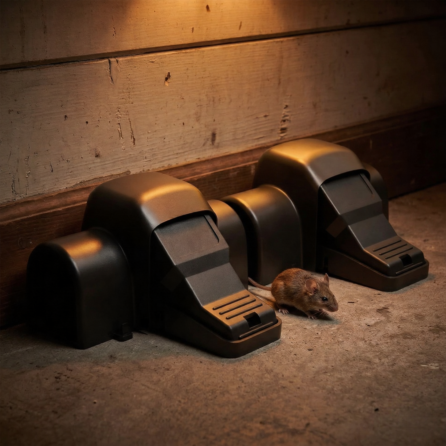 Enclosed Rodent Trap 2 Pack with Dual Entry Openings and Safety Lever, Indoor/Outdoor
