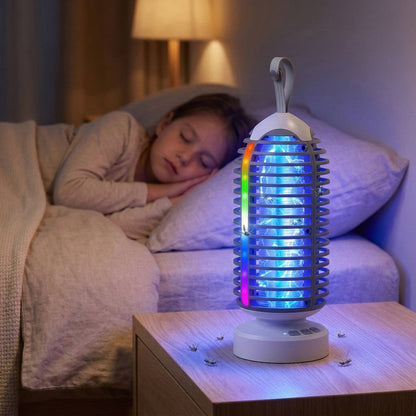 Electric Mosquito Zapper with Color Changing Marquee Light and Automatic Dusk Activation