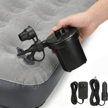 Dual Mode Air Pump with 3 Nozzles and Deflation Port, 12V/110V Power