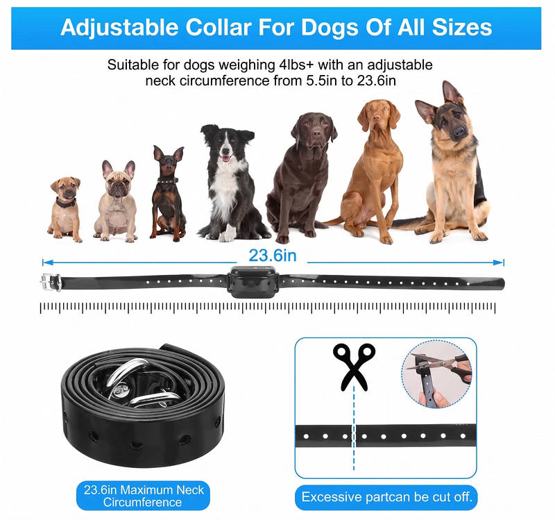 Wireless Dog Training Collar with Remote Boundary Control and Static Correction, 656ft Range