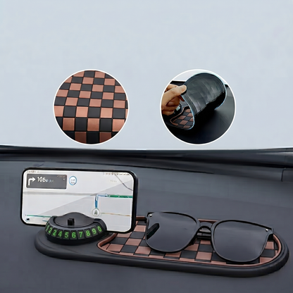 Dashboard Phone Mount with 360 Rotation and Spring Grip for All Smartphones