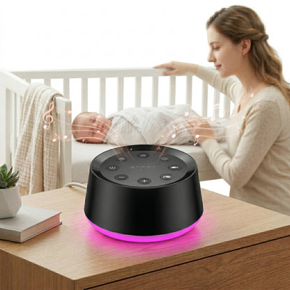 Sound Machine with 30 Soothing Sounds and 12-Color Night Light for Sleep