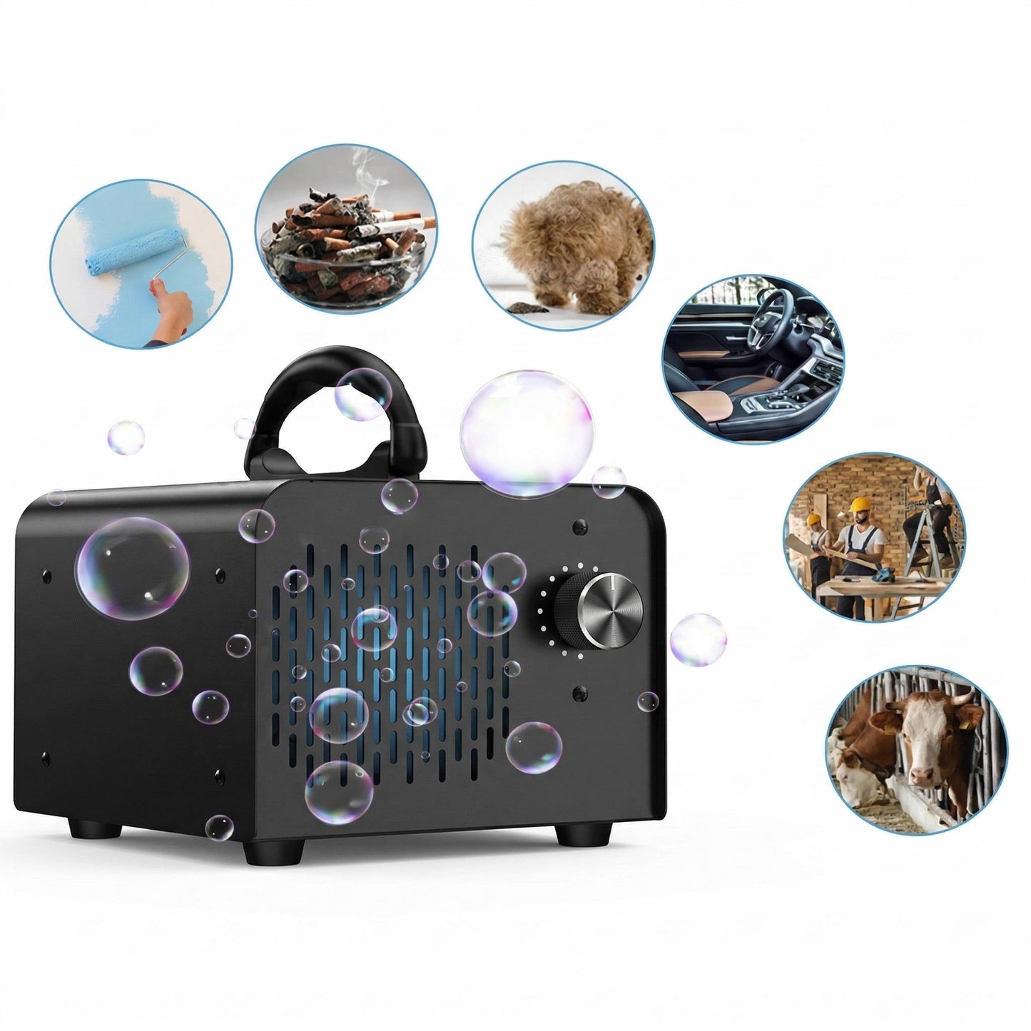 High Capacity Ozone Generator with Double Layer Plate and Timer Control for Large Spaces Up to 6000 Sq.Ft