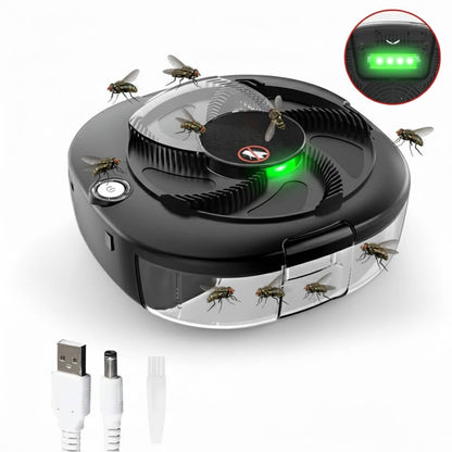 Rotating Fly Trap with Five Bait Stations and USB Rechargeable Battery