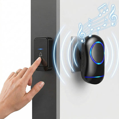 Wireless Doorbell System with 45 Chimes and LED Flash, 1000ft Range