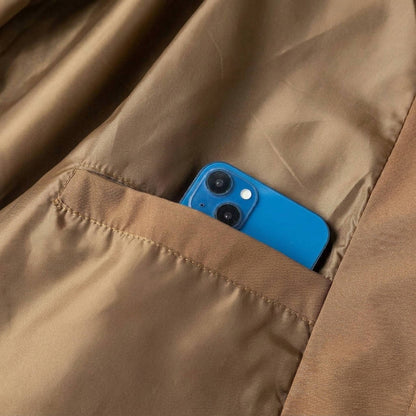 Men's Bomber Jacket with Metal Zipper and Rib Knit Cuffs, Matte Wind-Blocking