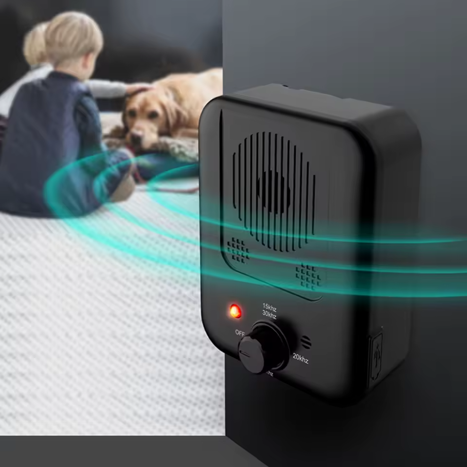 Ultrasonic Dog Bark Control Device with Sound Detection and Adjustable Levels
