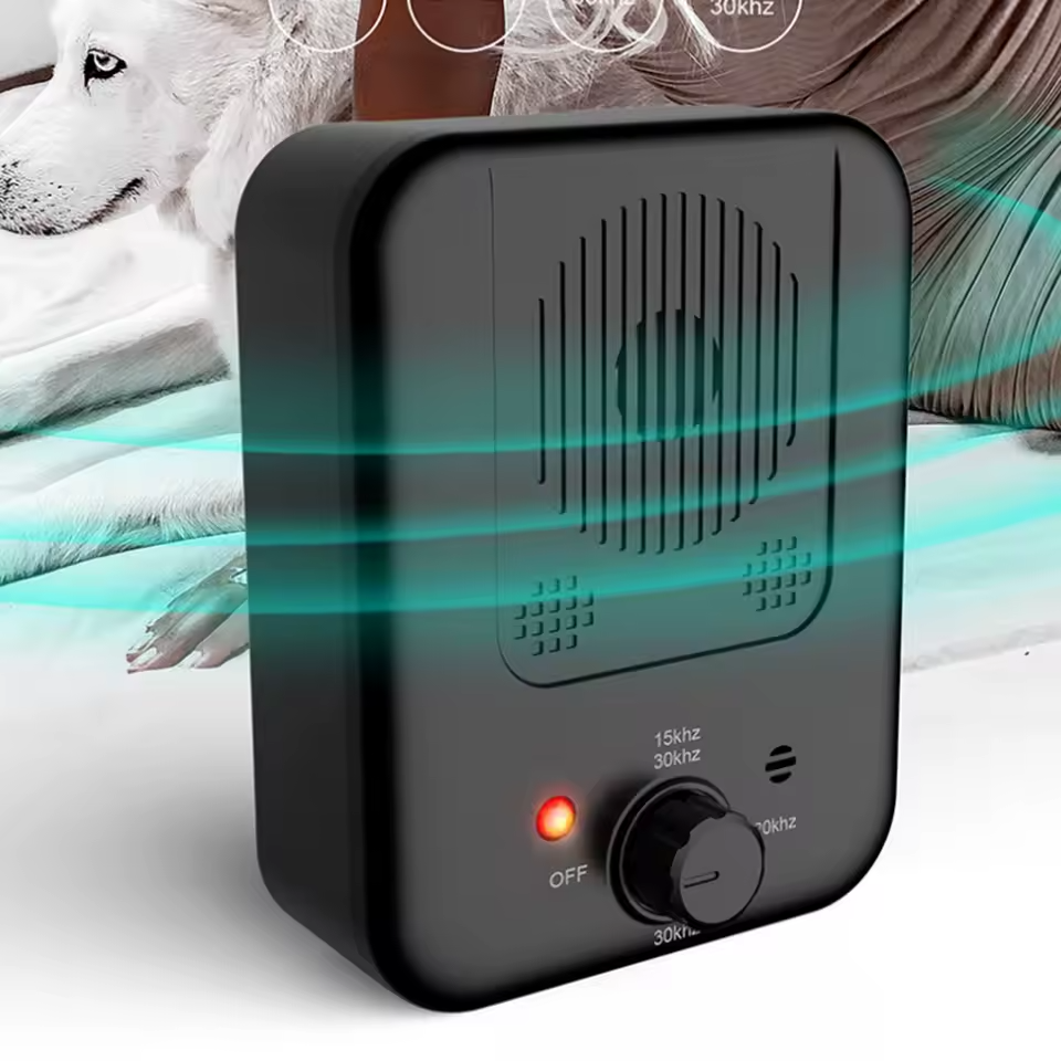 Ultrasonic Dog Bark Control Device with Sound Detection and Adjustable Levels