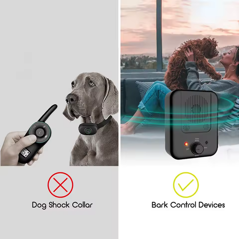 Ultrasonic Dog Bark Control Device with Sound Detection and Adjustable Levels