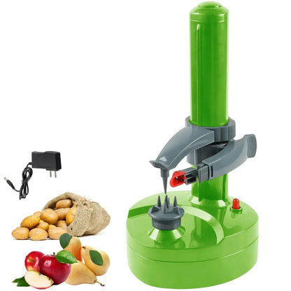 Electric Vegetable Peeler with Rotating Blade System and Automatic Shutoff, Adjustable Chamber