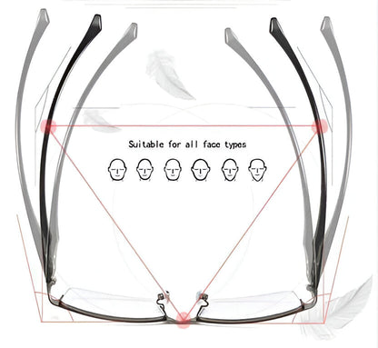 Progressive Reading Glasses with Blue Light Filtering and Anti-Reflective Coating