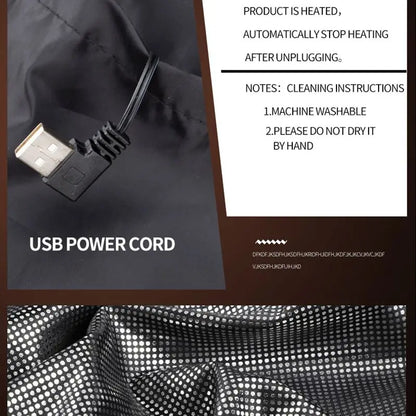 Softshell Heated Jacket with 9 Heating Zones and Power Bank Compatibility