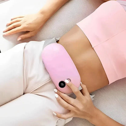 Portable Heating Pad with Vibration Massage and Waist Strap for Monthly Relief