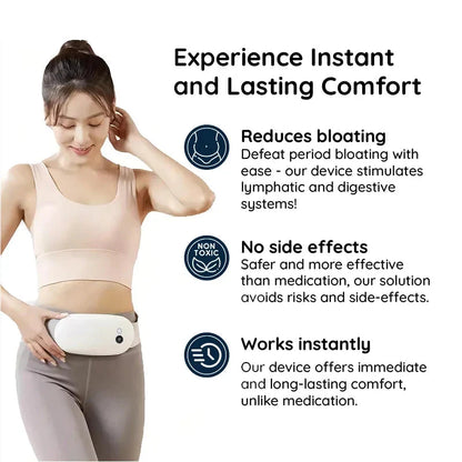 Portable Heating Pad with Vibration Massage and Waist Strap for Monthly Relief