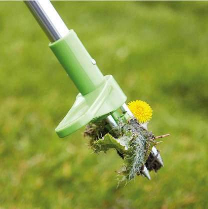 Standing Weed Puller with Three Pronged Grip and Spring Loaded Claws, 36 Inch