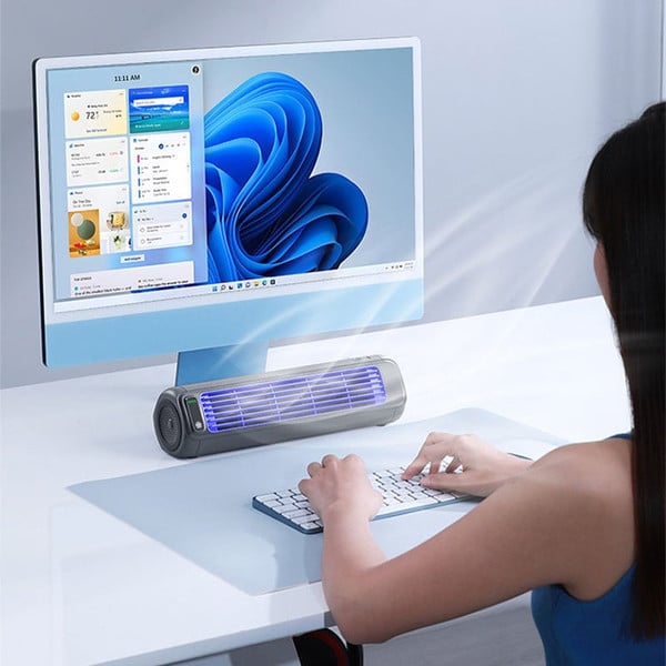 Portable Rechargeable Fan with 36dB Quiet Motor and 8-Hour Runtime