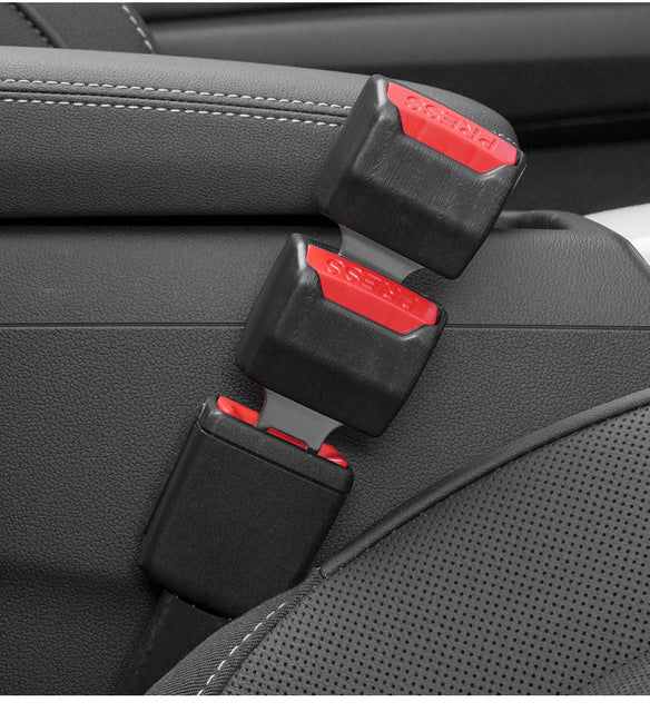 Seat Belt Buckle Extender with Metal Latch and Quick Release Button