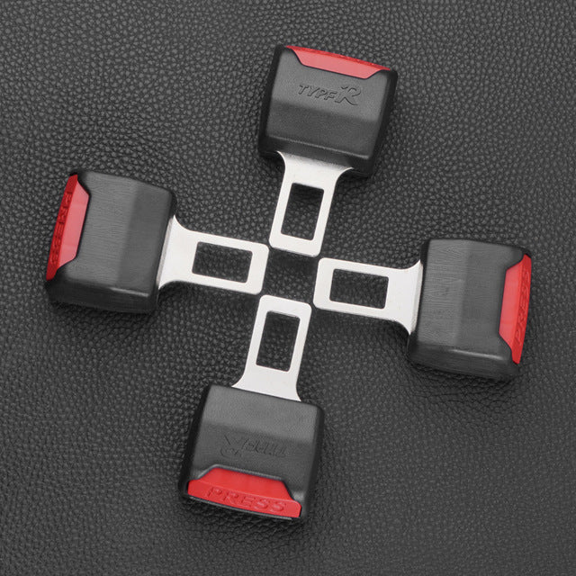Seat Belt Buckle Extender with Metal Latch and Quick Release Button