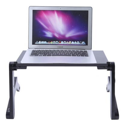 Adjustable Laptop Stand with Foldable Legs and Cooling Vents for Eye Level Work