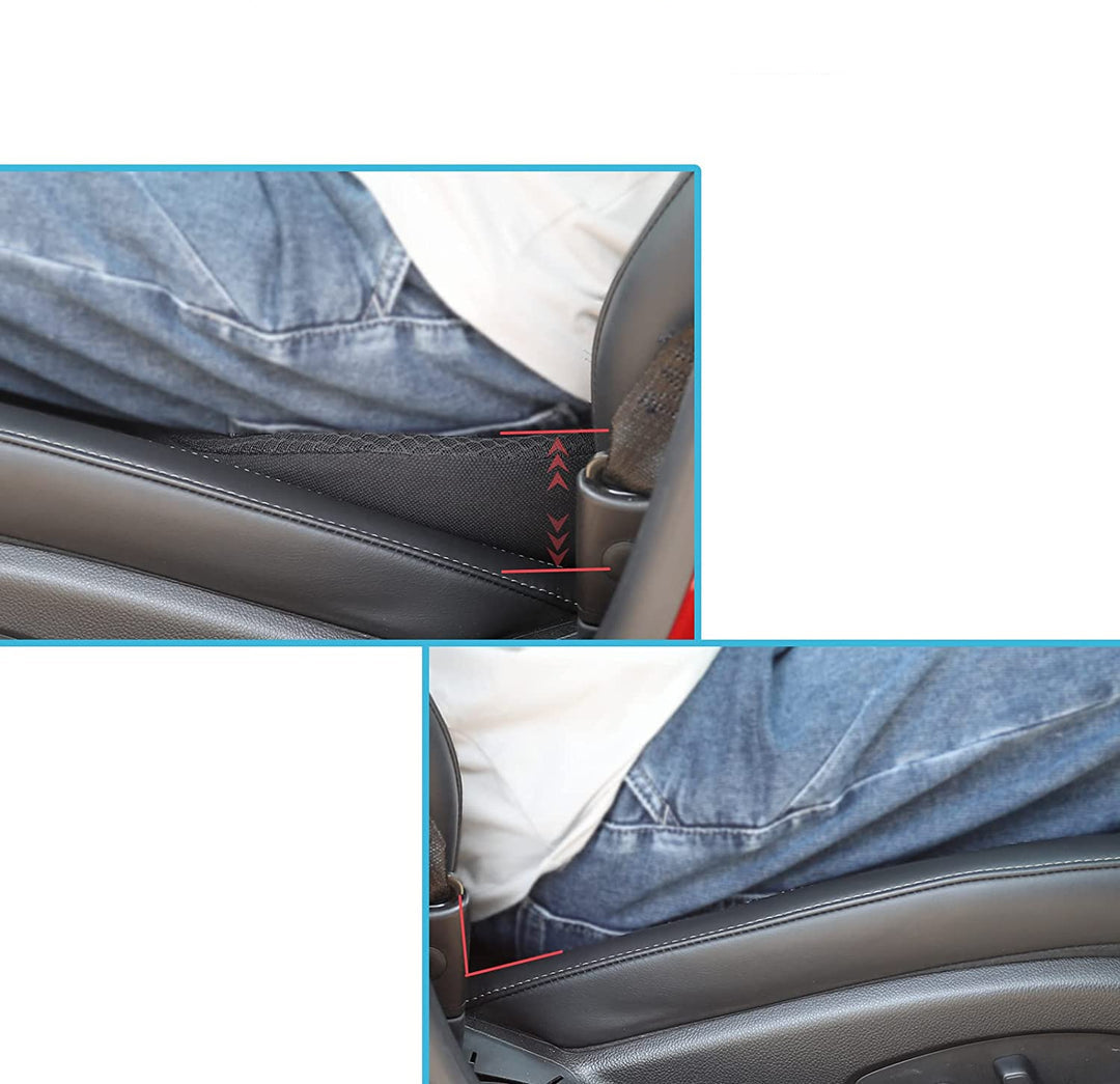 Seat Height Booster Cushion with Ergonomic Support for Improved Driving Visibility