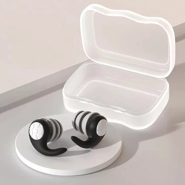 Silicone Earplugs with Adaptive Ear Fit and Sound Filtering for Sleep