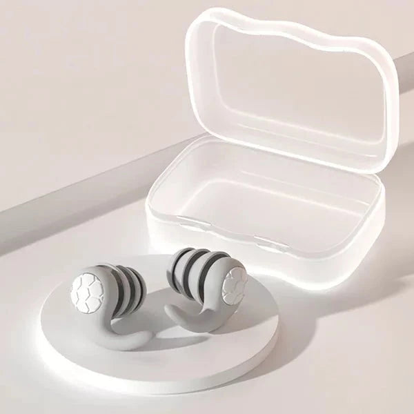 Silicone Earplugs with Adaptive Ear Fit and Sound Filtering for Sleep